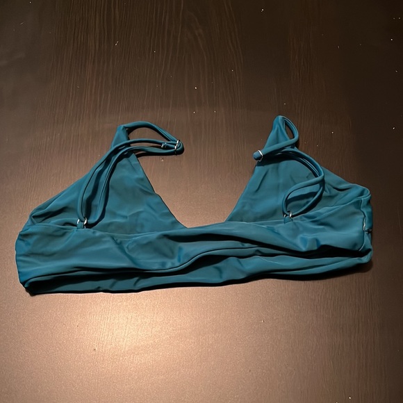 Teal Bathing Suit Top with Adjustable Straps, Size Small - Picture 2 of 3